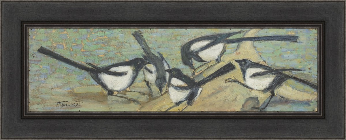 Magpies with Cattle Skull