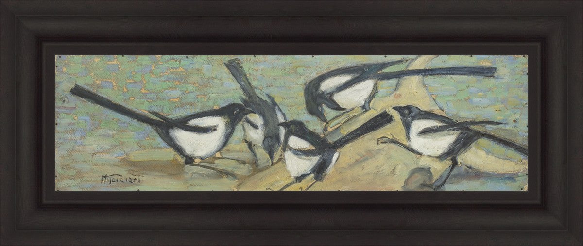 Magpies with Cattle Skull