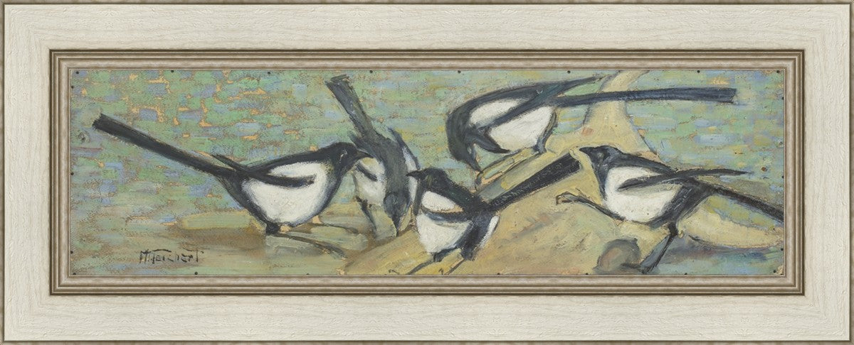 Magpies with Cattle Skull