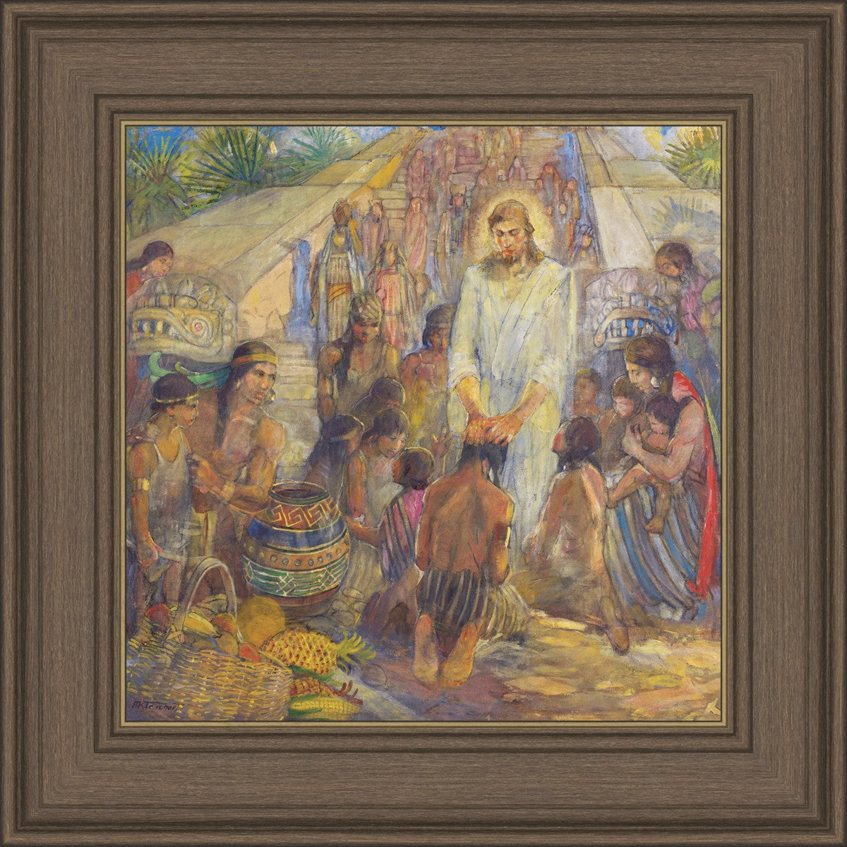 Christ Blesses the Nephites at the Bountiful Temple