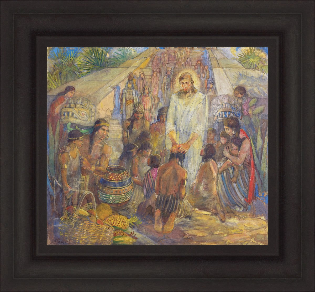 Christ Blesses the Nephites at the Bountiful Temple