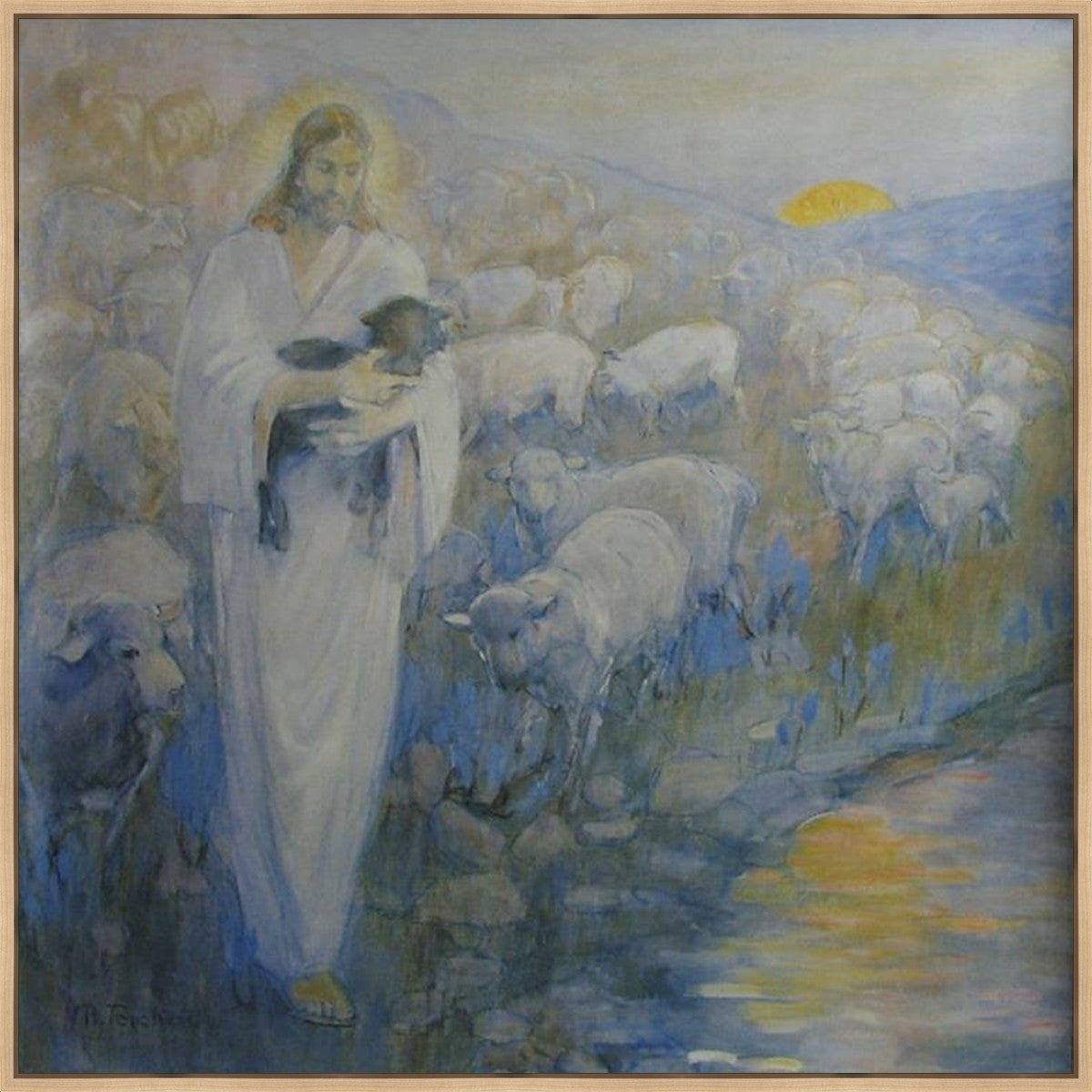 Rescue of the Lost Lamb Large Wall Art Gallery Wrap