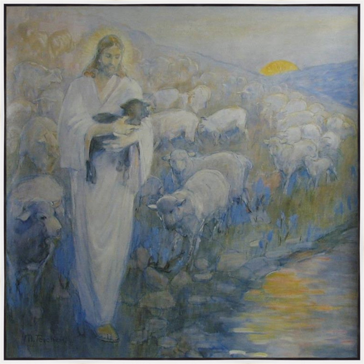 Rescue of the Lost Lamb Large Wall Art Gallery Wrap