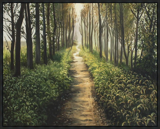 Enjoy The Beauty On Your Broken Path, Forest Walkway Large Wall Art Gallery Wrap