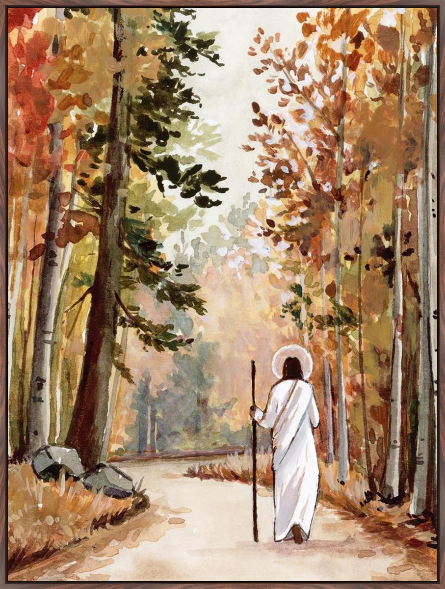 He is in Every Autumn Large Wall Art