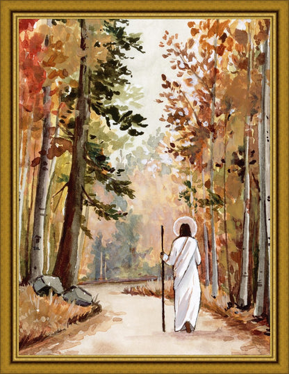 He is in Every Autumn Large Wall Art