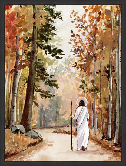 He is in Every Autumn Large Wall Art