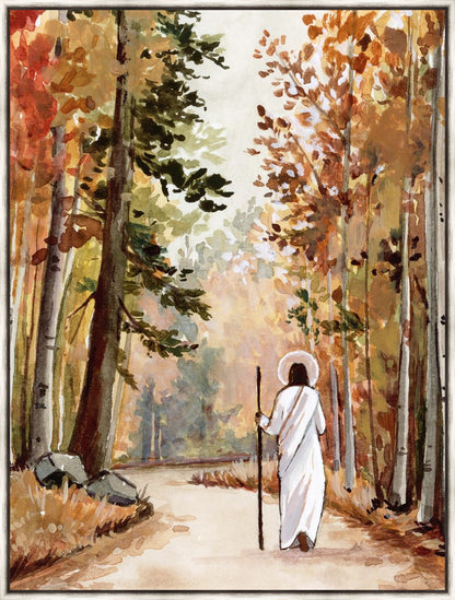 He is in Every Autumn Large Wall Art