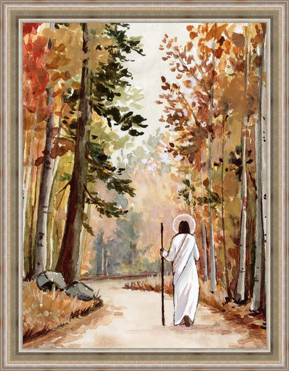 He is in Every Autumn Large Wall Art