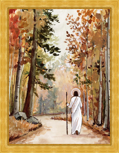 He is in Every Autumn Large Wall Art