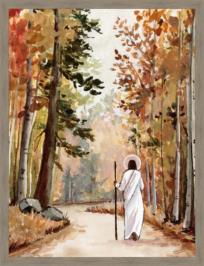 He is in Every Autumn Large Wall Art