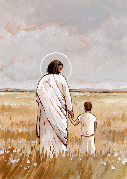 I'll Walk With You - Boy Large Wall Art