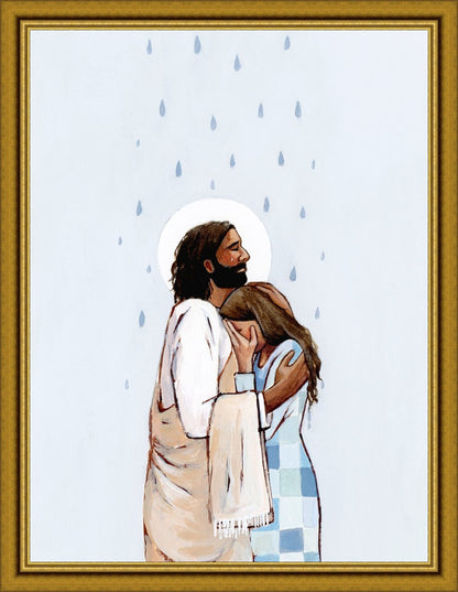 When The Blues Came, And The Rains Fell, He Was There Large Wall Art