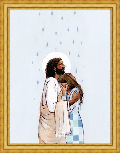 When The Blues Came, And The Rains Fell, He Was There Large Wall Art