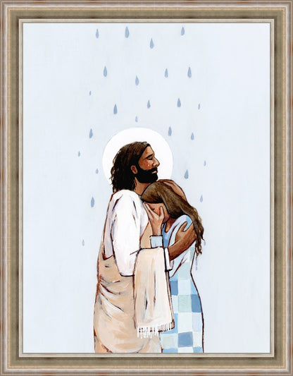 When The Blues Came, And The Rains Fell, He Was There Large Wall Art