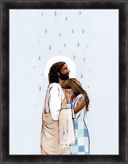 When The Blues Came, And The Rains Fell, He Was There Large Wall Art