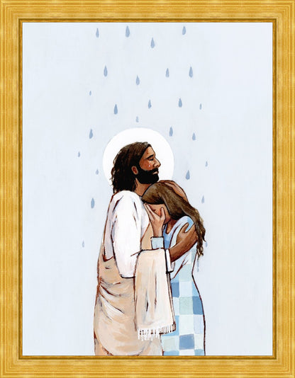 When The Blues Came, And The Rains Fell, He Was There Large Wall Art