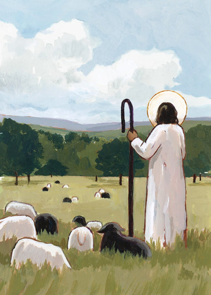 The Good Shepherd in Summer Large Wall Art Gallery Wrap