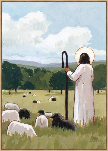 The Good Shepherd in Summer Large Wall Art Gallery Wrap