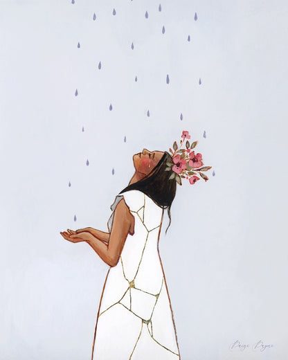 She Learned to Love The Rain Gallery Wrap