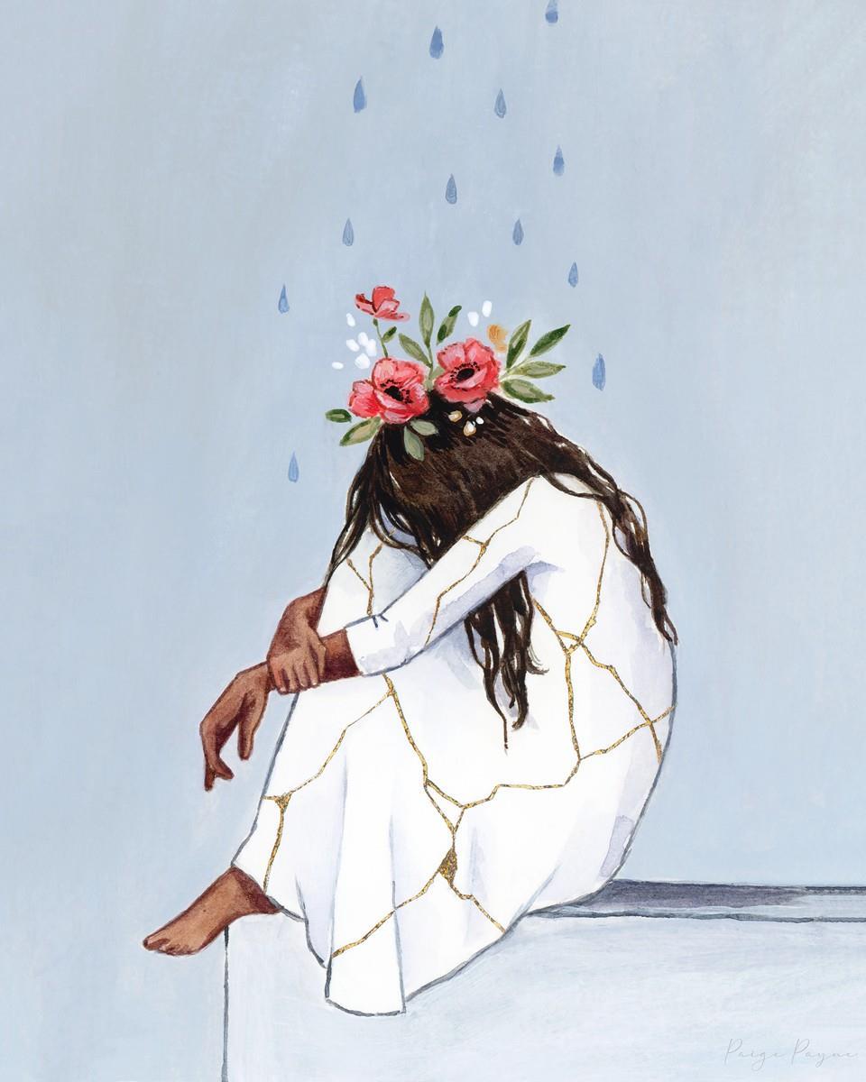 She Thought She Was Broken, But She Was Blooming (Female) Gallery Wrap