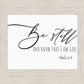Be Still