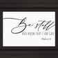 Be Still