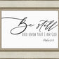 Be Still