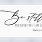 Be Still