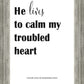 He Lives to Calm