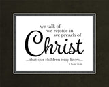 We Talk of Christ