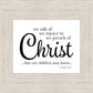 We Talk of Christ
