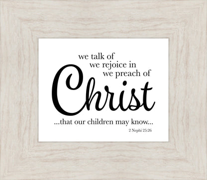 We Talk of Christ