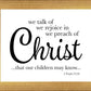 We Talk of Christ
