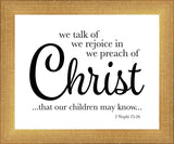 We Talk of Christ