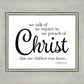 We Talk of Christ