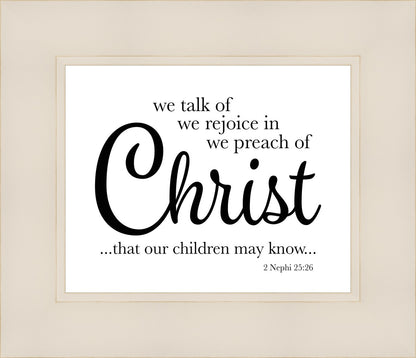 We Talk of Christ
