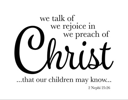 We Talk of Christ