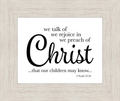 We Talk of Christ