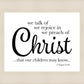 We Talk of Christ