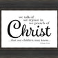 We Talk of Christ