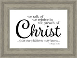 We Talk of Christ