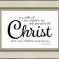 We Talk of Christ