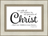 We Talk of Christ