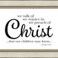 We Talk of Christ
