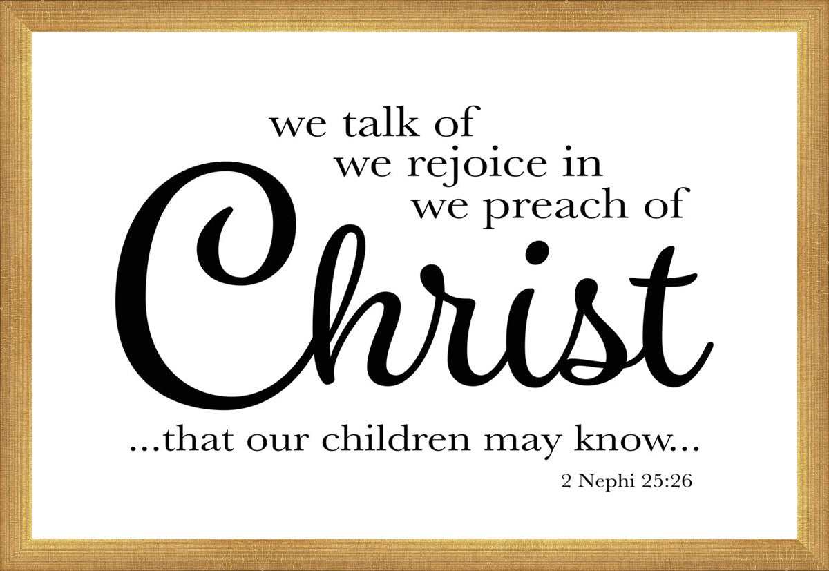 We Talk of Christ