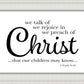 We Talk of Christ