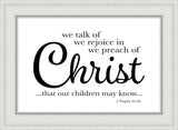 We Talk of Christ