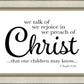 We Talk of Christ
