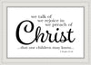 We Talk of Christ